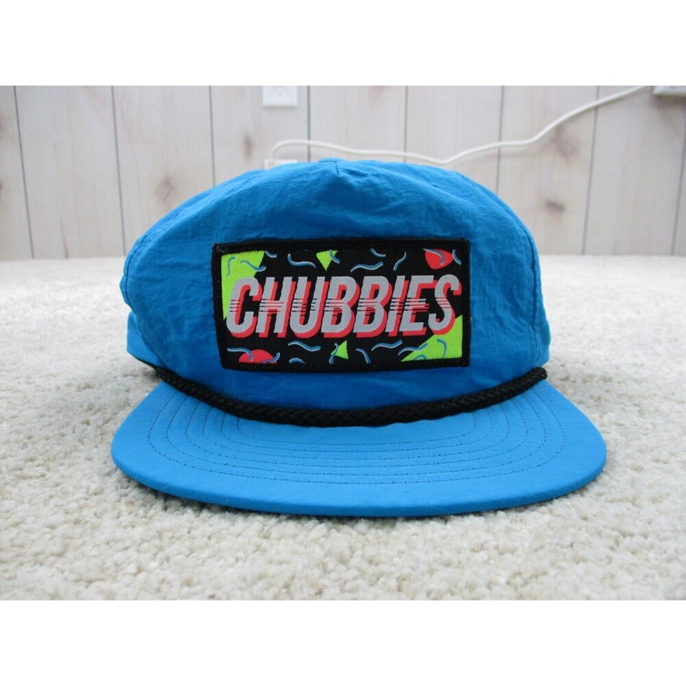 Chubbies Hat Cap Snap Back Blue One Size Adjustable Logo Campus Retro Mens USA